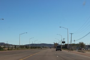 Outskirts of town: Welcome to America